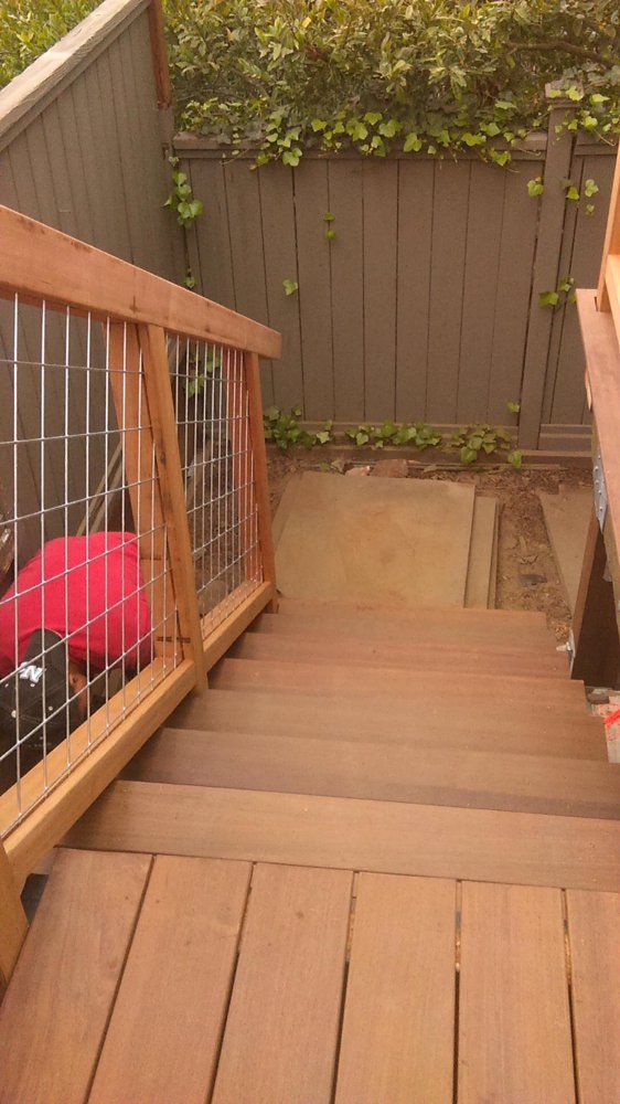Concrete and wooden steps project