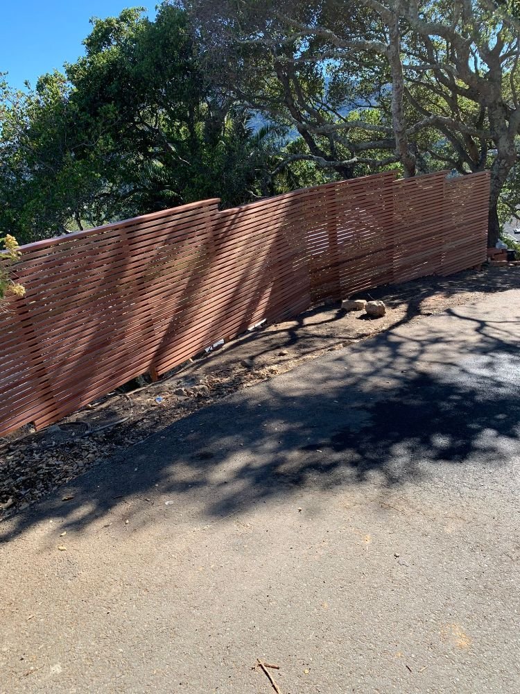 Wood fence installation