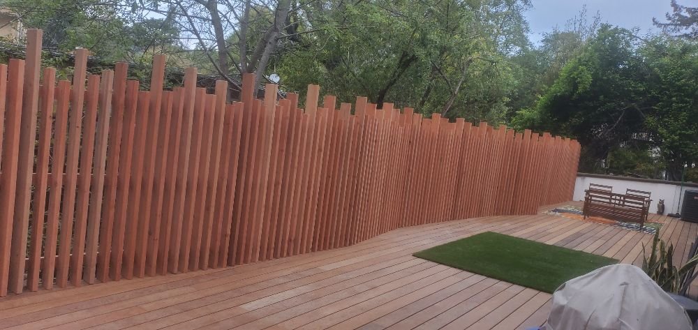 Wooden fence installation